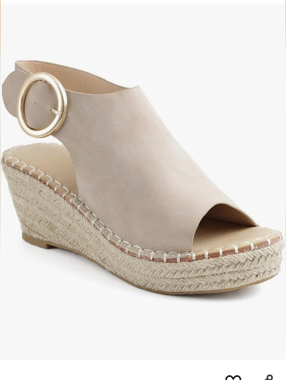 Catherine Malandrino Womens Cirkly Espadrille Wedge Sandal size 8.5 in "Stone"